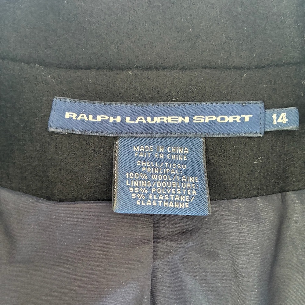 Ralph Lauren Sport Black Blazer Women’s Size 14 Classic Tailored - Picture 16 of 16